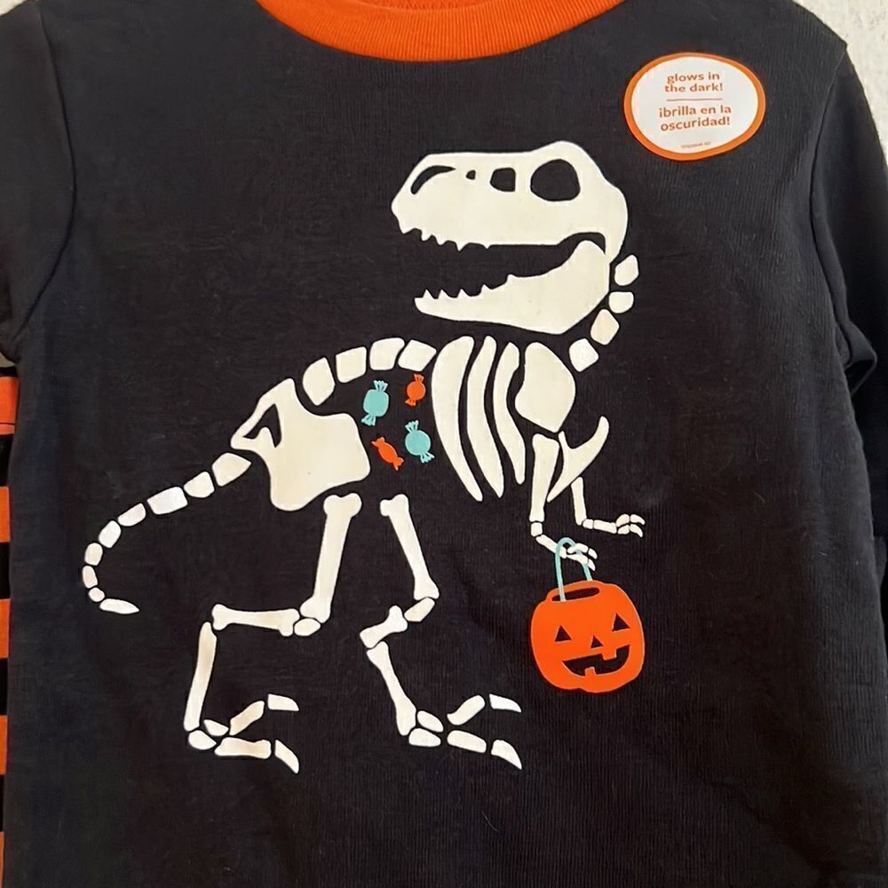 Carter’s Infant/Baby 100% Cotton  4 Piece Halloween Dinosaur Print PJ’s  18m - Picture 7 of 7